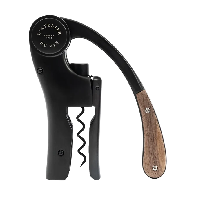 Personalized L'Atelier du Vin Lever Wine Opener (Wood & Black)