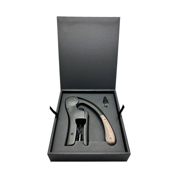Personalized L'Atelier du Vin Lever Wine Opener (Wood & Black)