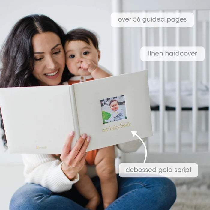 Personalized Linen Baby Memory Book