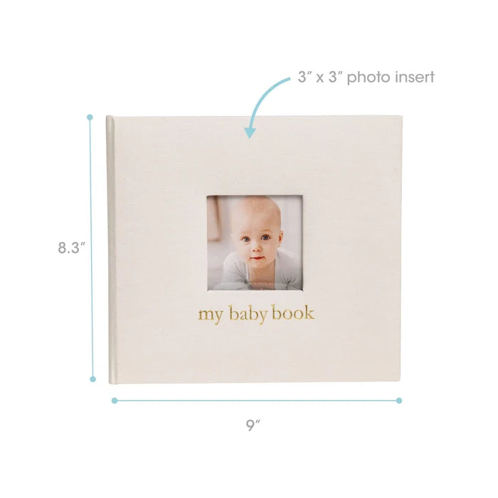 Personalized Linen Baby Memory Book