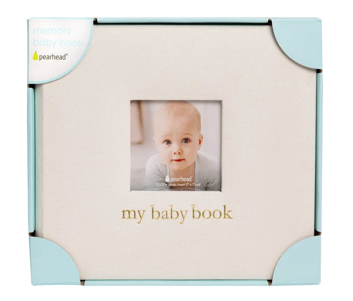 Personalized Linen Baby Memory Book