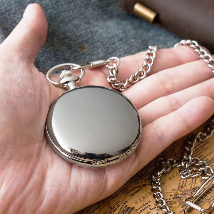 Personalized Silver Pocket Watch