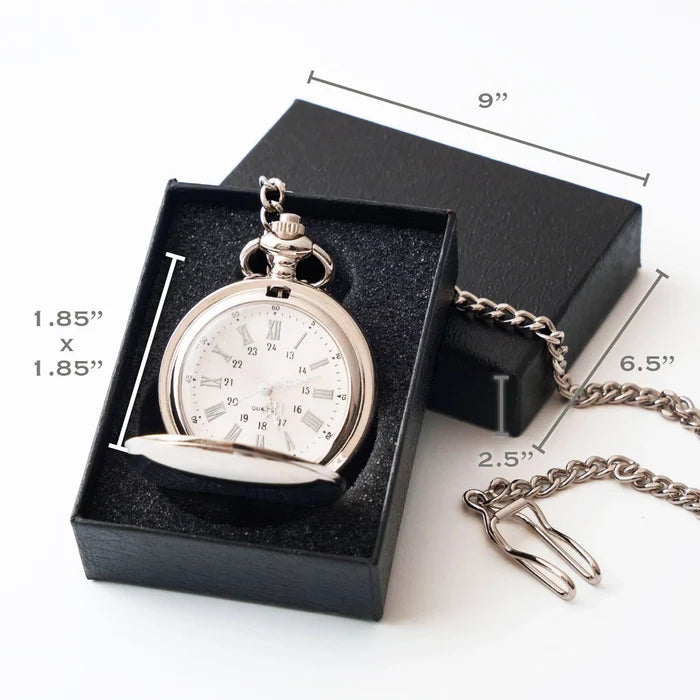 Personalized Silver Pocket Watch