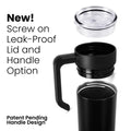 Black personalized 20 oz skinny tumbler with custom logo or text