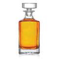 Personalized square whiskey decanter with custom engraved text