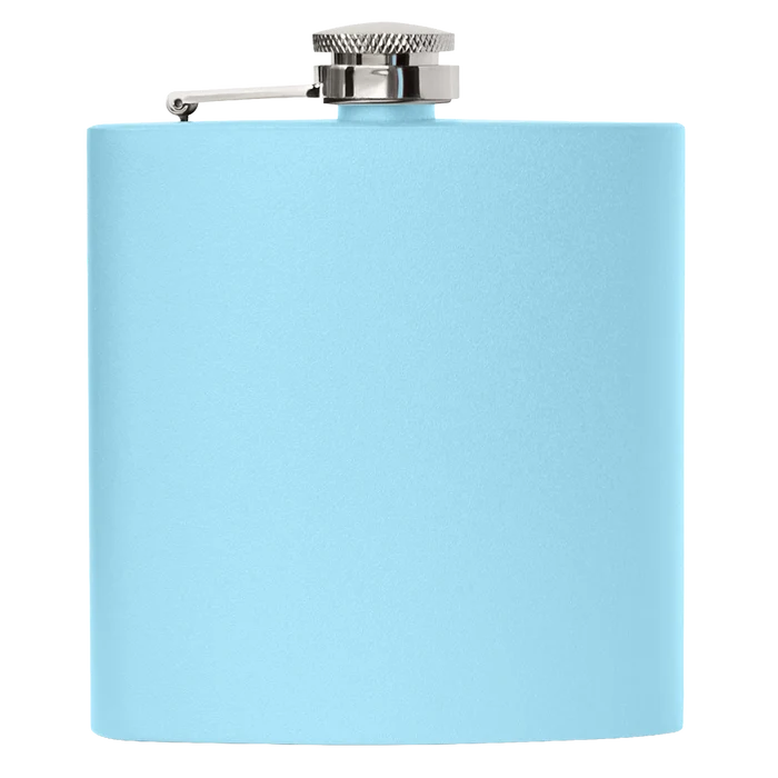 Personalized Stainless Steel Flask (Light Blue)