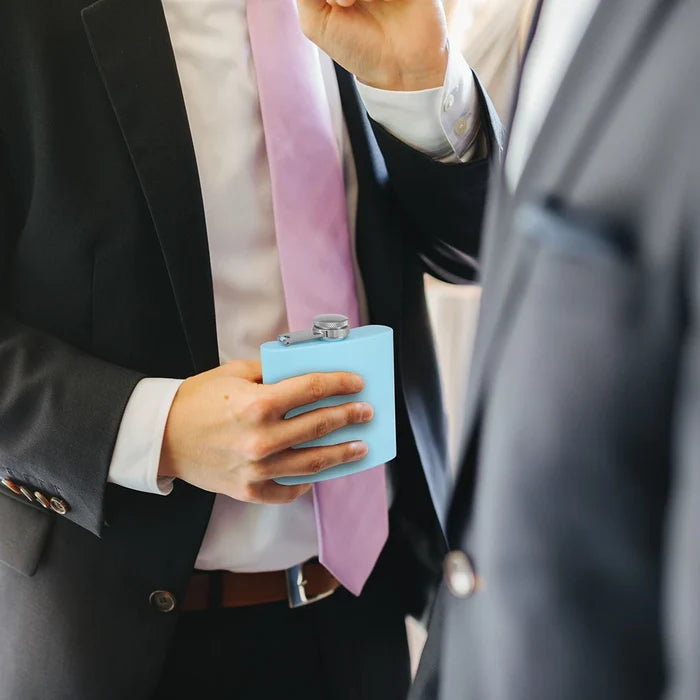 Personalized Stainless Steel Flask (Light Blue)