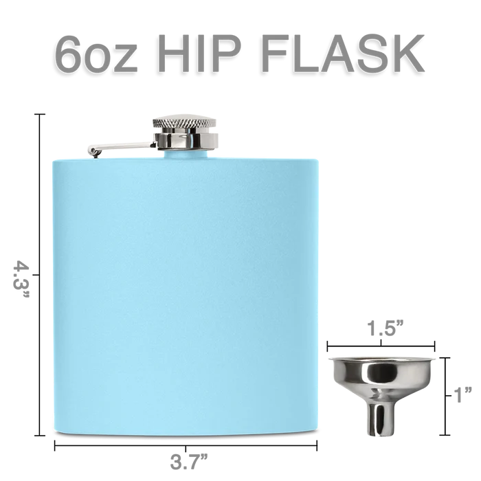 Personalized Stainless Steel Flask (Light Blue)