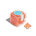 Sugarfina Rosé All Day gummy bear candy in a small pink-accented gift box