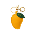 Personalized Vegan Leather Mango Keychain