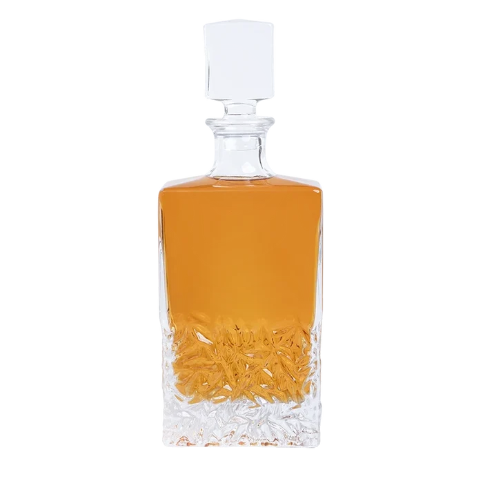 750ml glass whiskey decanter with personalized engraved monogram or name on front