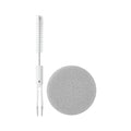 Cleaning Set showing a long thin brush and a round sponge brush together for cleaning water fountain components