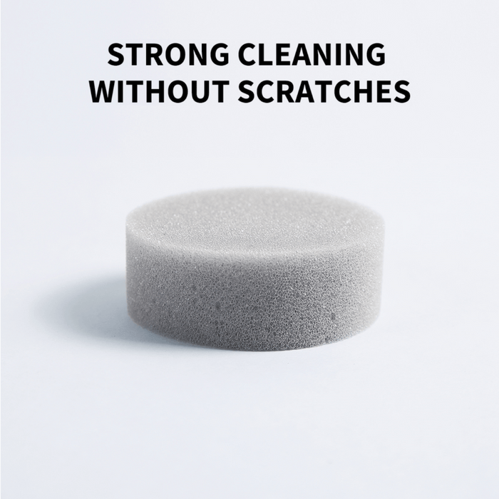 Cleaning Set demonstrating strong cleaning on fountain surfaces while preventing scratches