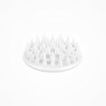 White Pet Massage Comb with soft silicone bristles for daily pet grooming and massage