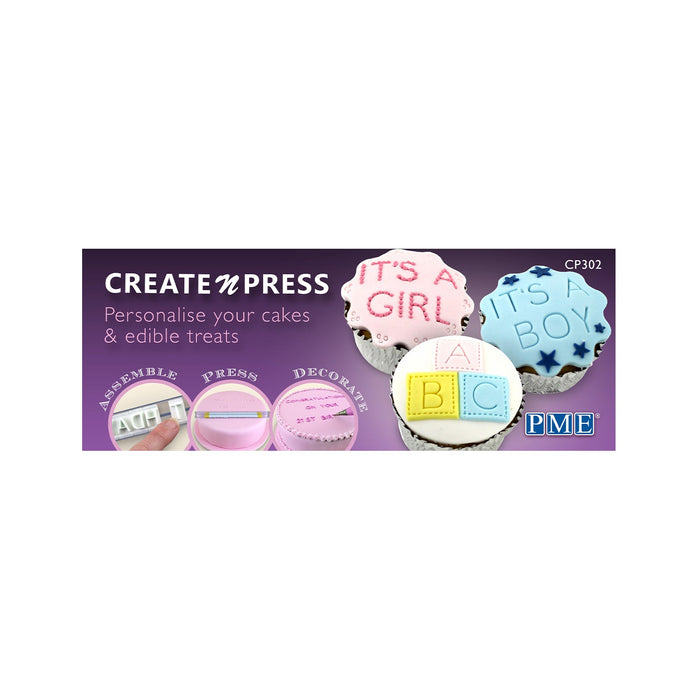 PME Creat N Press Message Stamp Set