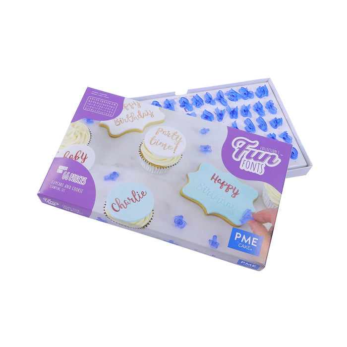 PME Fun Fonts  Cupcakes and Cookies Stamp Set, Collection 1