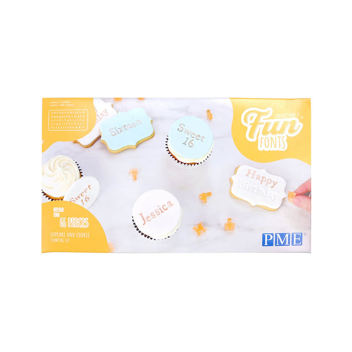 PME Fun Fonts  Cupcakes and Cookies Stamp Set, Collection 2