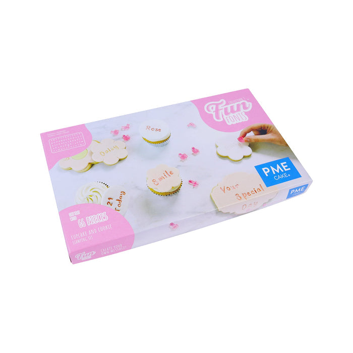 PME Fun Fonts  Cupcakes and Cookies Stamp Set, Collection 3