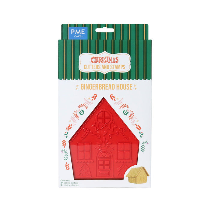PME Gingerbread House  Cookie Cutter & Stamp, Set of 3