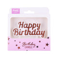 PME Happy Birthday Candle, Rose Gold
