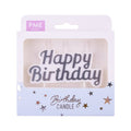 PME Happy Birthday Candle, Silver
