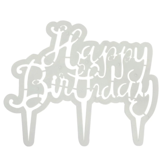 PME Happy Birthday Script Cake Topper Cutter – 7.3 × 6 in