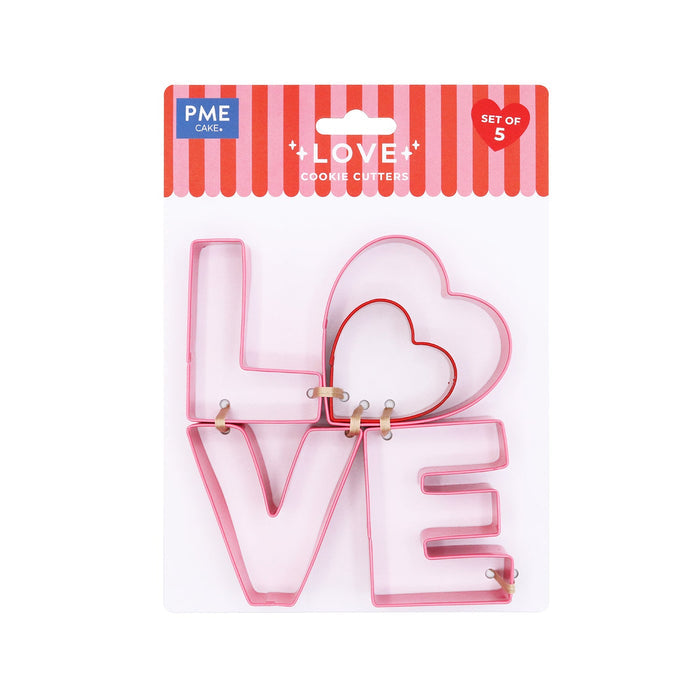 PME LOVE Cookie Cutter, Set of 5