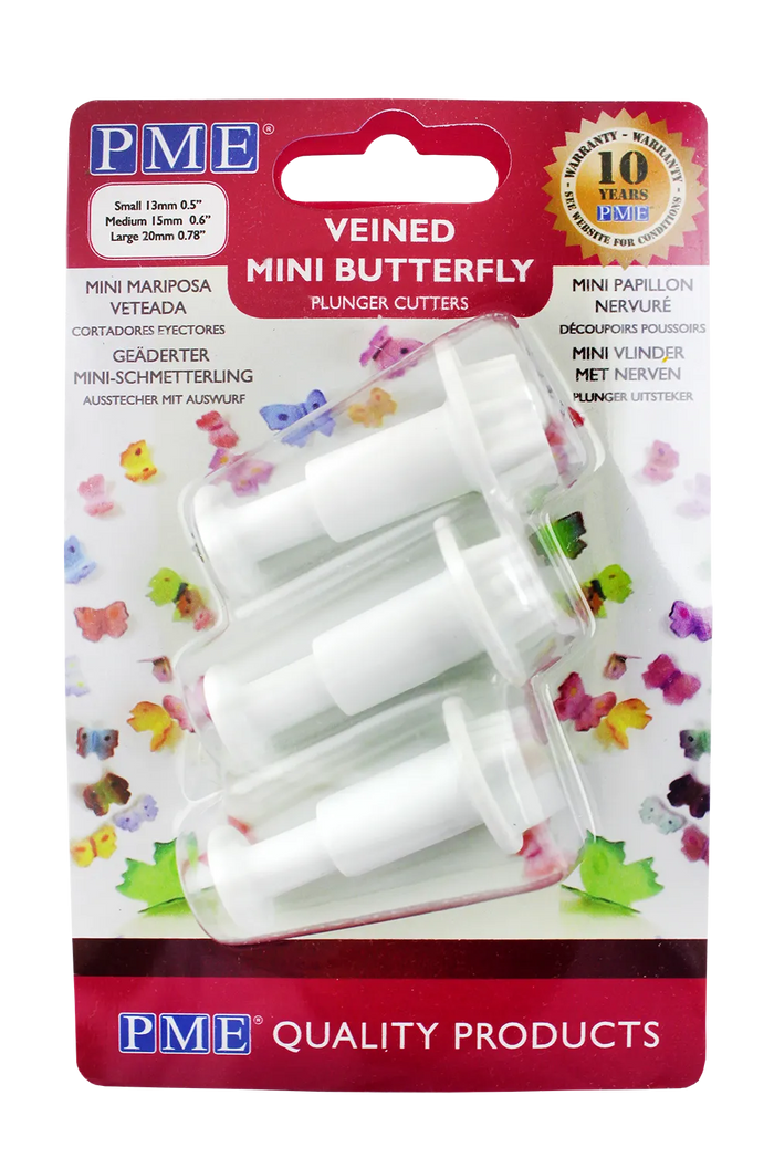 PME Mini Butterfly Plunger Cutters – Small, Medium & Large, Set of 3