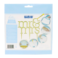 PME Mr & Mrs Modern Cake Topper Cutter – 7.3 × 7.3 in