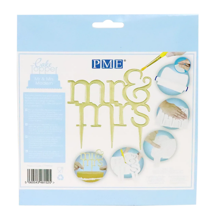 PME Mr & Mrs Modern Cake Topper Cutter – 7.3 × 7.3 in