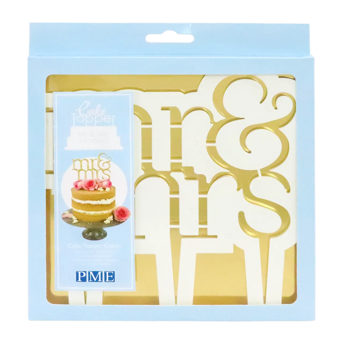 PME Mr & Mrs Modern Cake Topper Cutter – 7.3 × 7.3 in