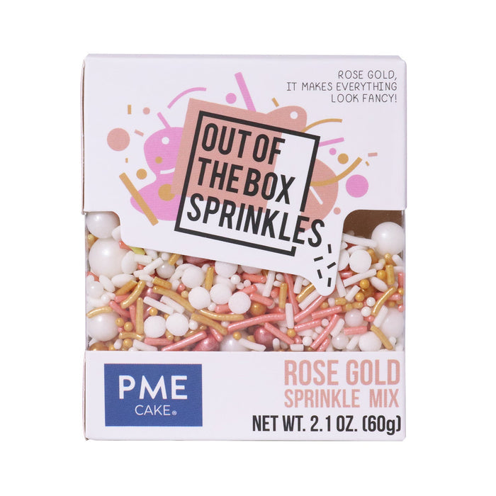 PME Out of the Box Sprinkles - Rose Gold Sprinkles (2.1oz)