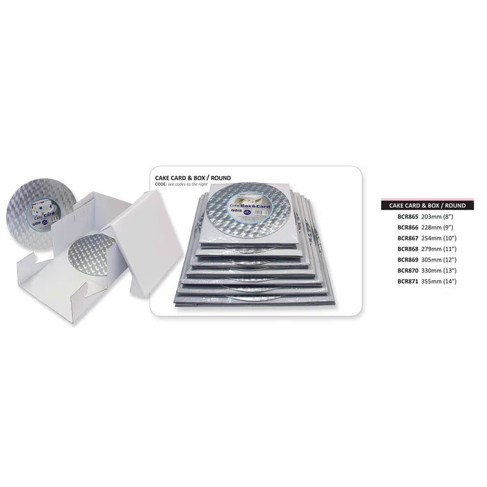 PME Round Cake Card & Box, 9in