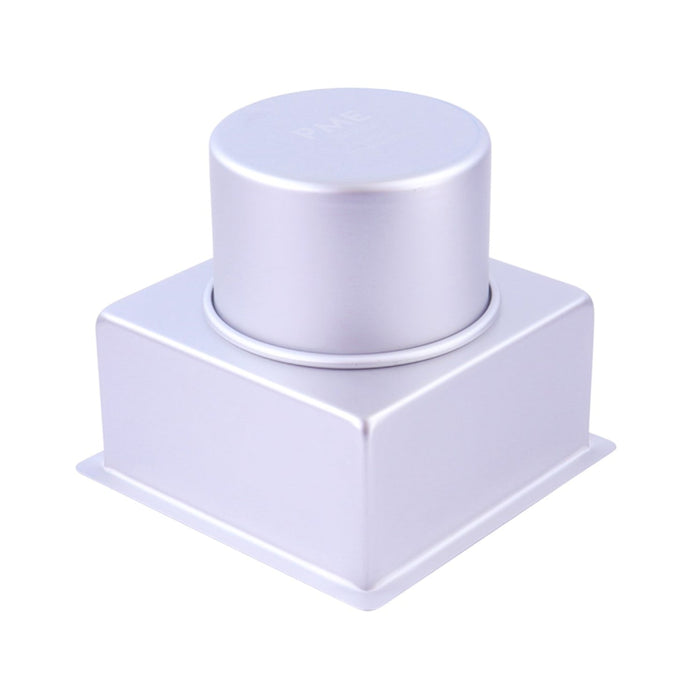 PME Starter Set Round & Square Cake Pans 8 x 3in & 10 x 3in, Set of 2