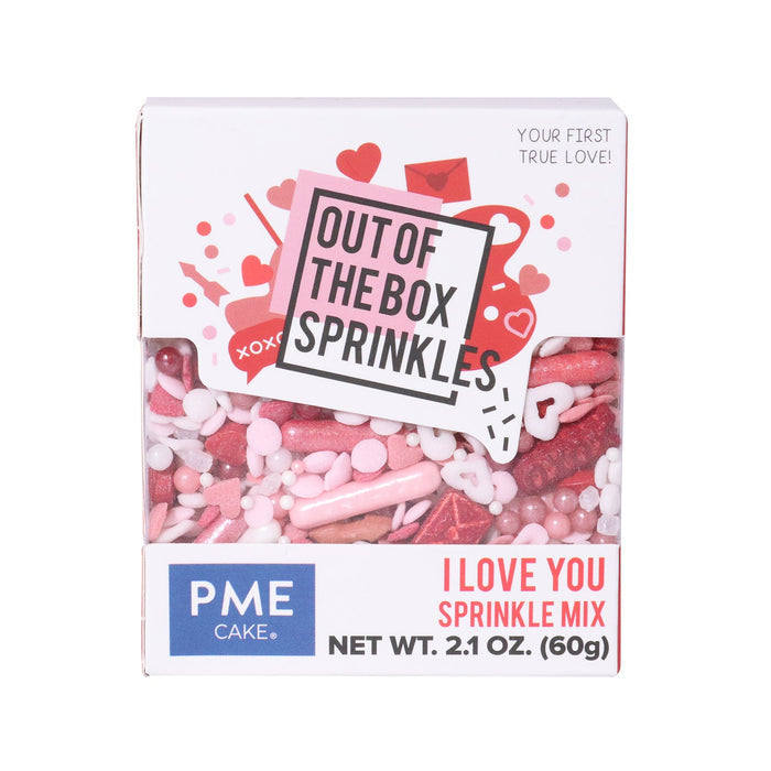 PME  Valentines - I Love You "Out of the Box" Sprinkles , 2.1oz