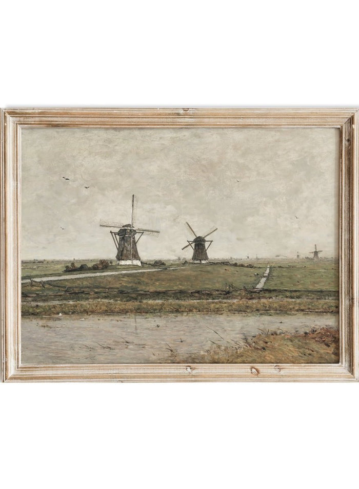 "Polder with Mills near Overschie" Art Print_Sugar & Canvas_Paul Gabriël
