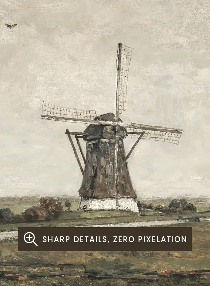 "Polder with Mills near Overschie" Art Print_Sugar & Canvas_Paul Gabriël