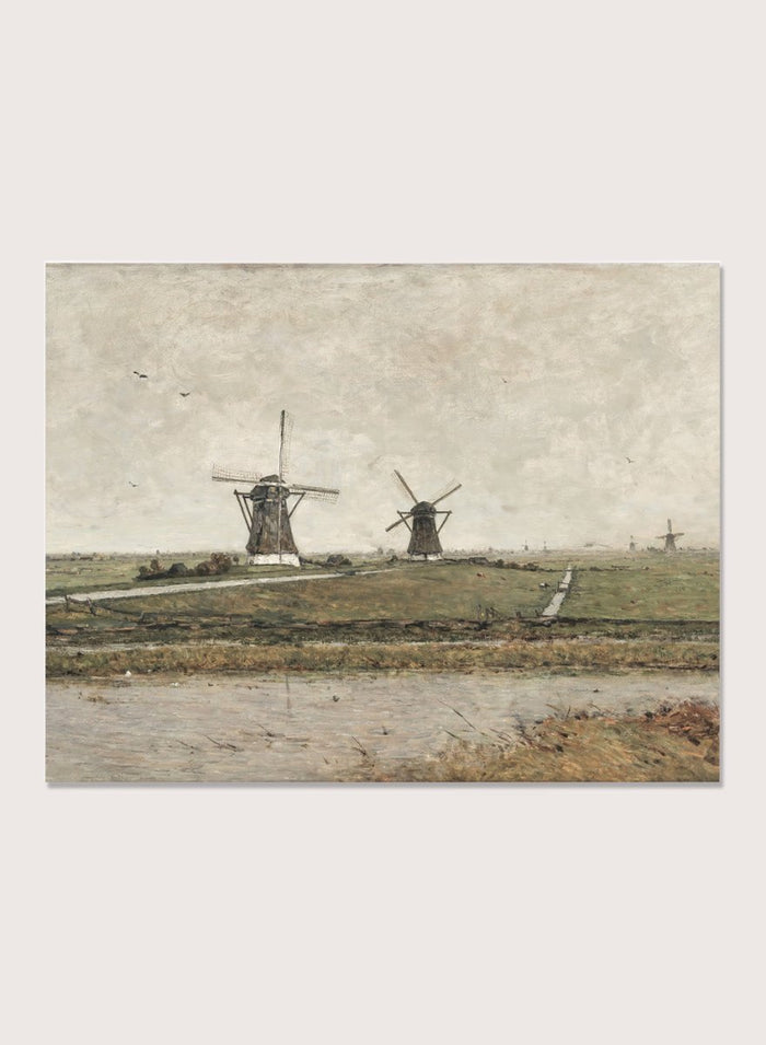 "Polder with Mills near Overschie" Art Print_Sugar & Canvas_Paul Gabriël