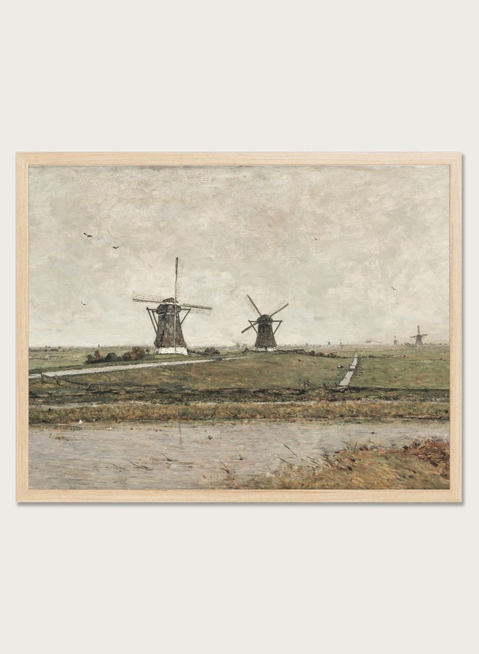 "Polder with Mills near Overschie" Art Print_Sugar & Canvas_Paul Gabriël