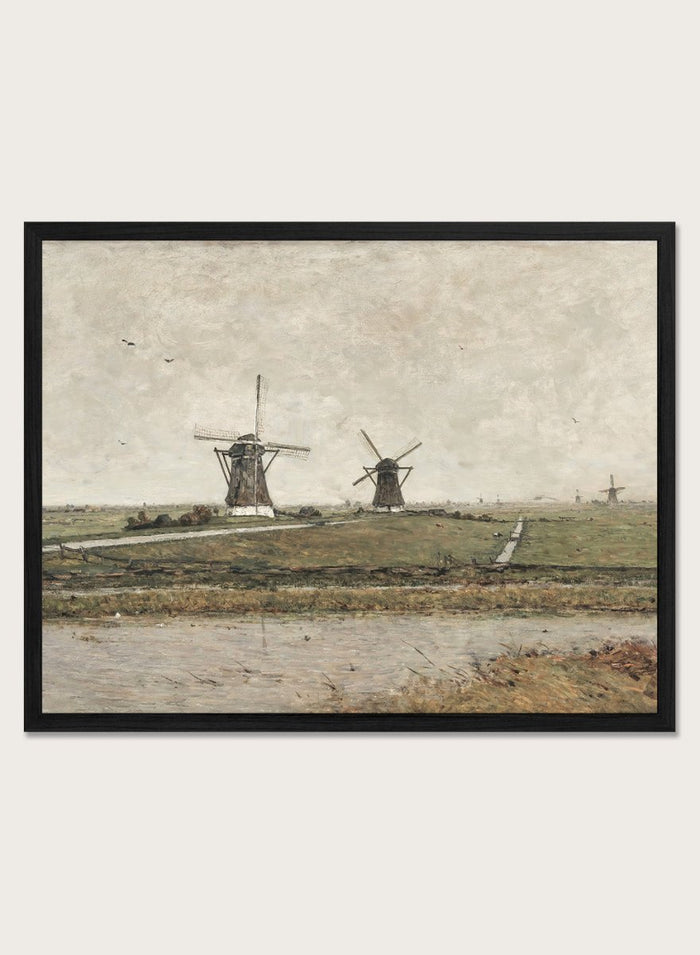 "Polder with Mills near Overschie" Art Print_Sugar & Canvas_Paul Gabriël