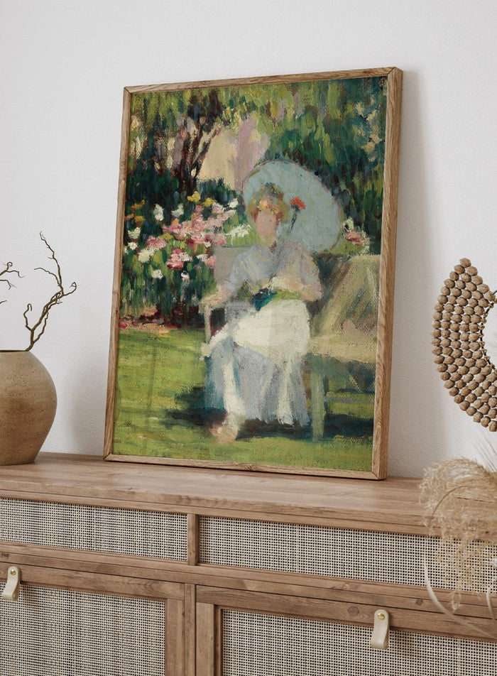 "Portrait of Alice L. Riddle Kindler in the Phlox Garden" Art Print_Sugar & Canvas_Hugh Henry Breckenridge