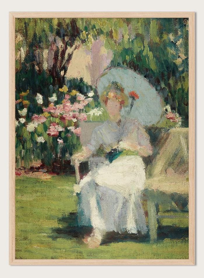 "Portrait of Alice L. Riddle Kindler in the Phlox Garden" Art Print_Sugar & Canvas_Hugh Henry Breckenridge