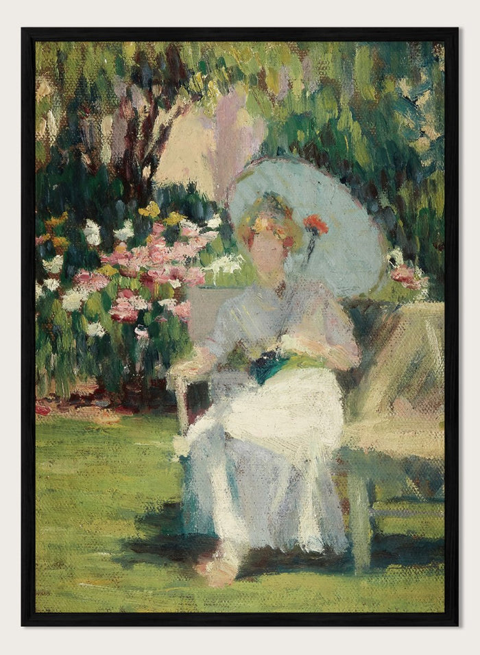 "Portrait of Alice L. Riddle Kindler in the Phlox Garden" Art Print_Sugar & Canvas_Hugh Henry Breckenridge