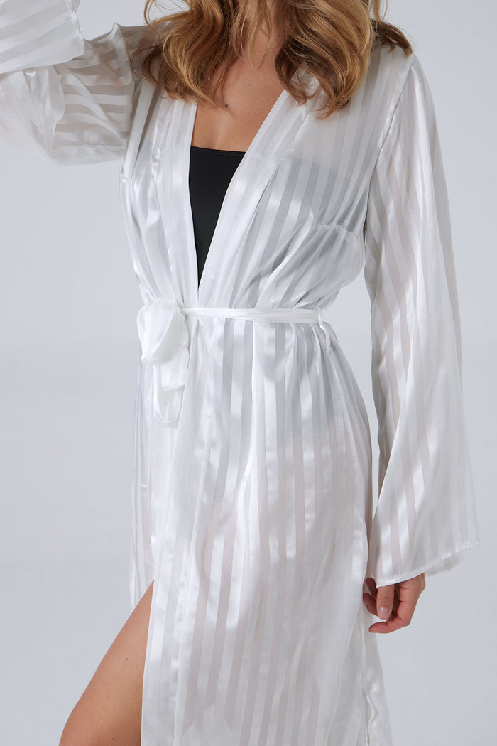Printed Kimono - White