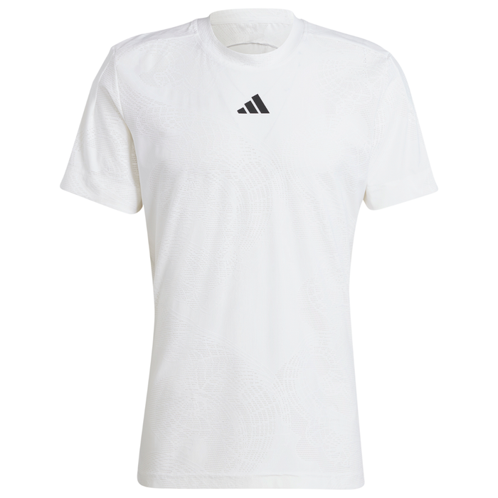Adidas Pro AEROREADY FreeLift Mens Tennis T-Shirt - White/Black