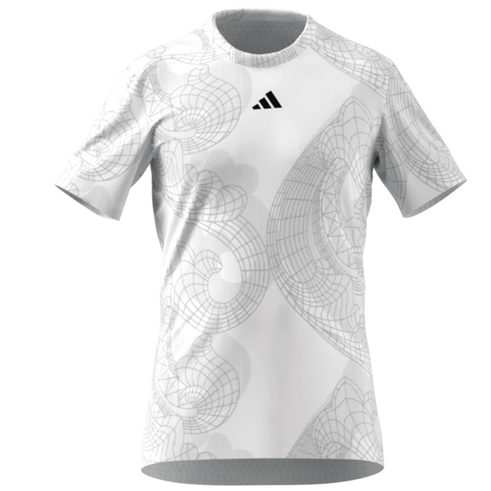 Adidas Pro AEROREADY FreeLift Mens Tennis T-Shirt - White/Black