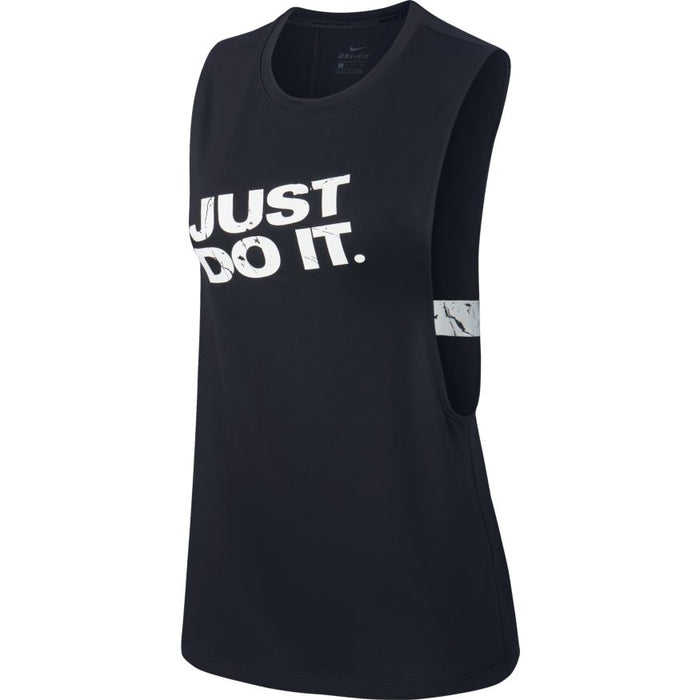 Nike Pro Marble Loose Womens Tennis Tank - Black/White