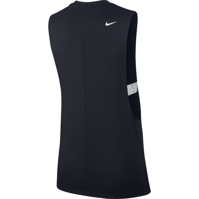 Nike Pro Marble Loose Womens Tennis Tank - Black/White