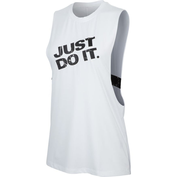 Nike Pro Marble Loose Womens Tennis Tank - White/Black