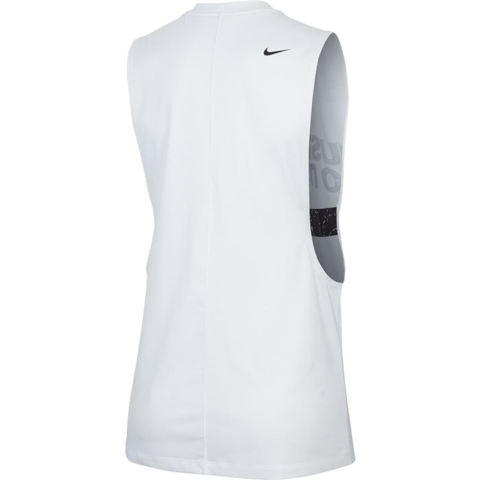 Nike Pro Marble Loose Womens Tennis Tank - White/Black